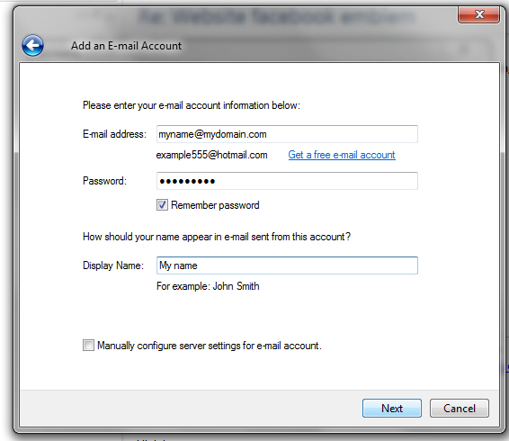 Step 4 of adding a pop 3 to windows mail